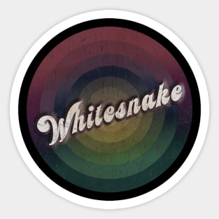 retro vintage circle Whitesnake Sticker